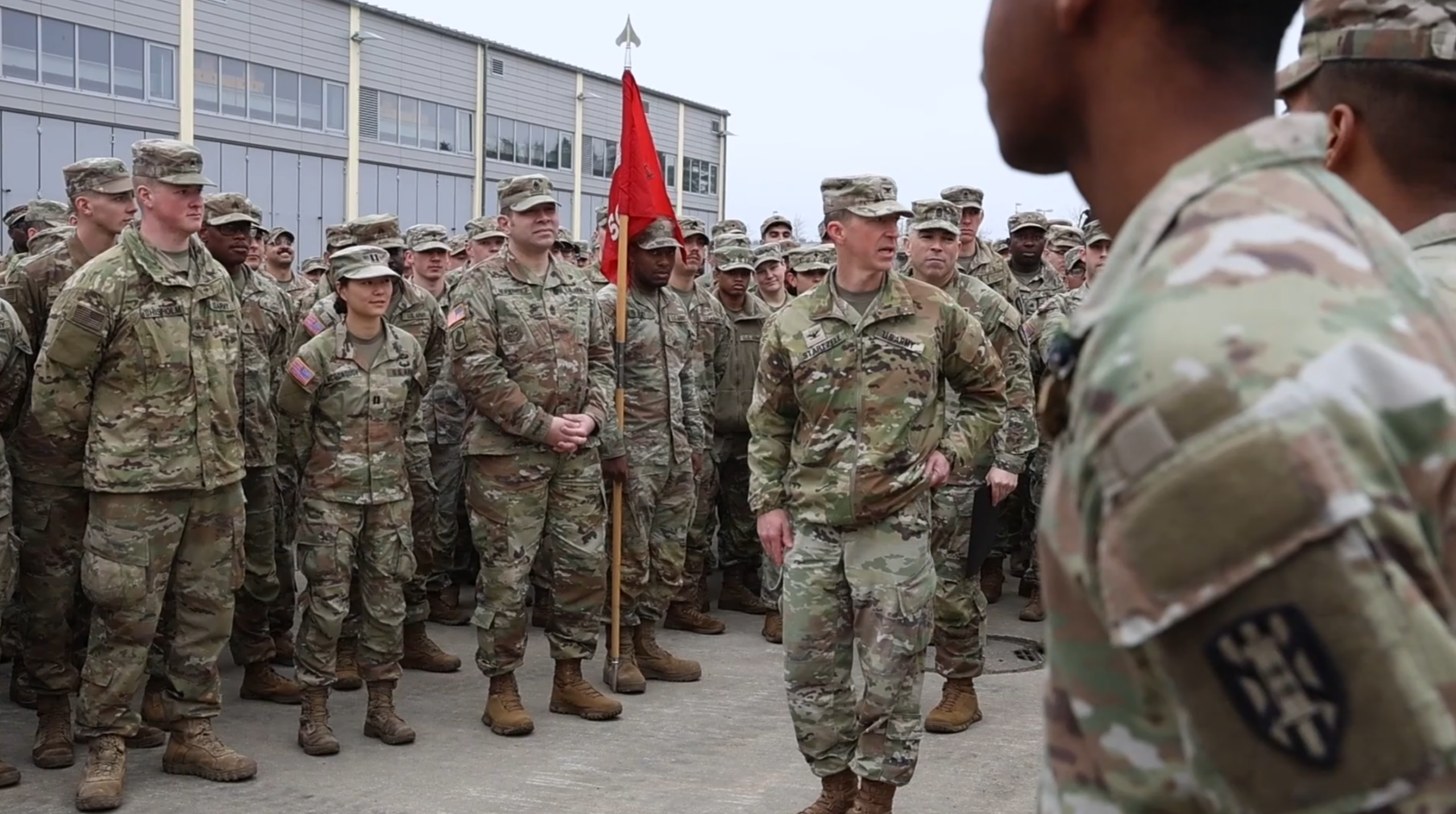 U.S. Army Soldiers from across the 7th Engineer Brigade, 21st Theater Sustainment Command compete in the 7th Engineer Brigade Best Squad Competition and test on Skill Level 1 tasks on U.S. Army Garrison Bavaria, Grafenwoehr, Germany, Feb. 26, 2026. (U.S. Army video by Pfc. Kadence Connors.)